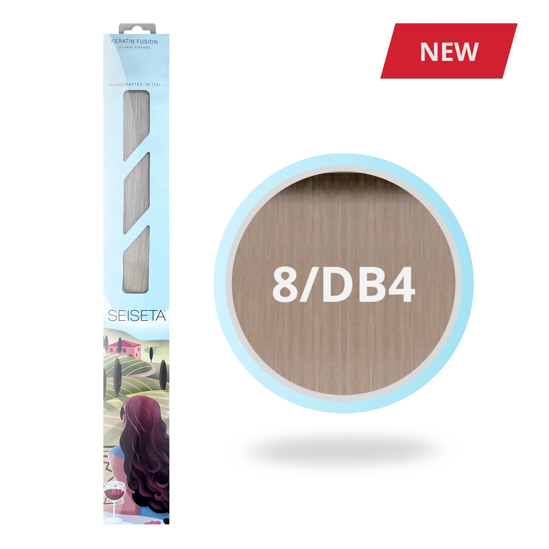 KERATIN FUSION ROOTED 8/DB4 - NATUURLIJK DONKERBLOND/DONKER GOUDBLOND