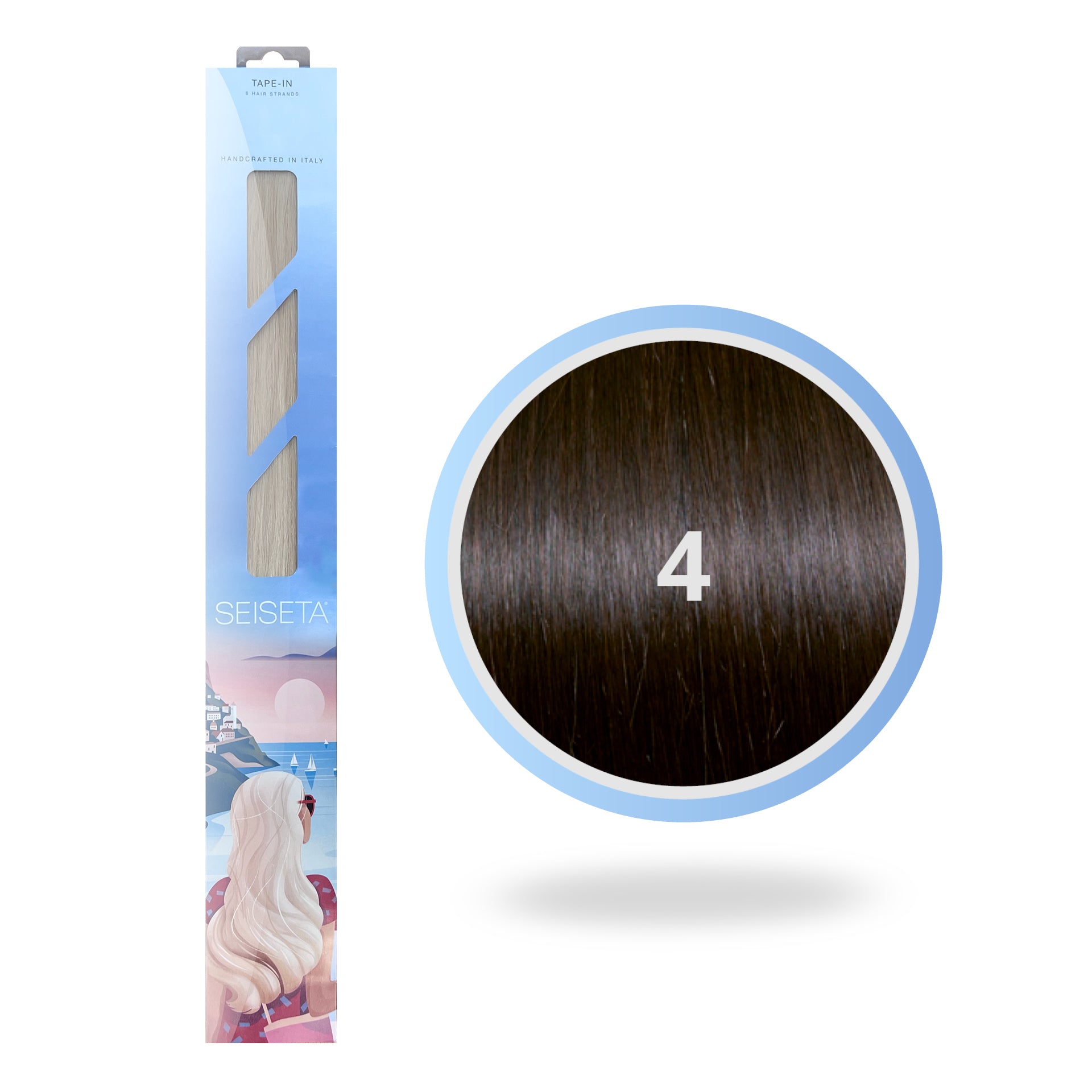 TAPE EXTENSIONS 50 CM 4/DONKER KASTANJEBRUIN