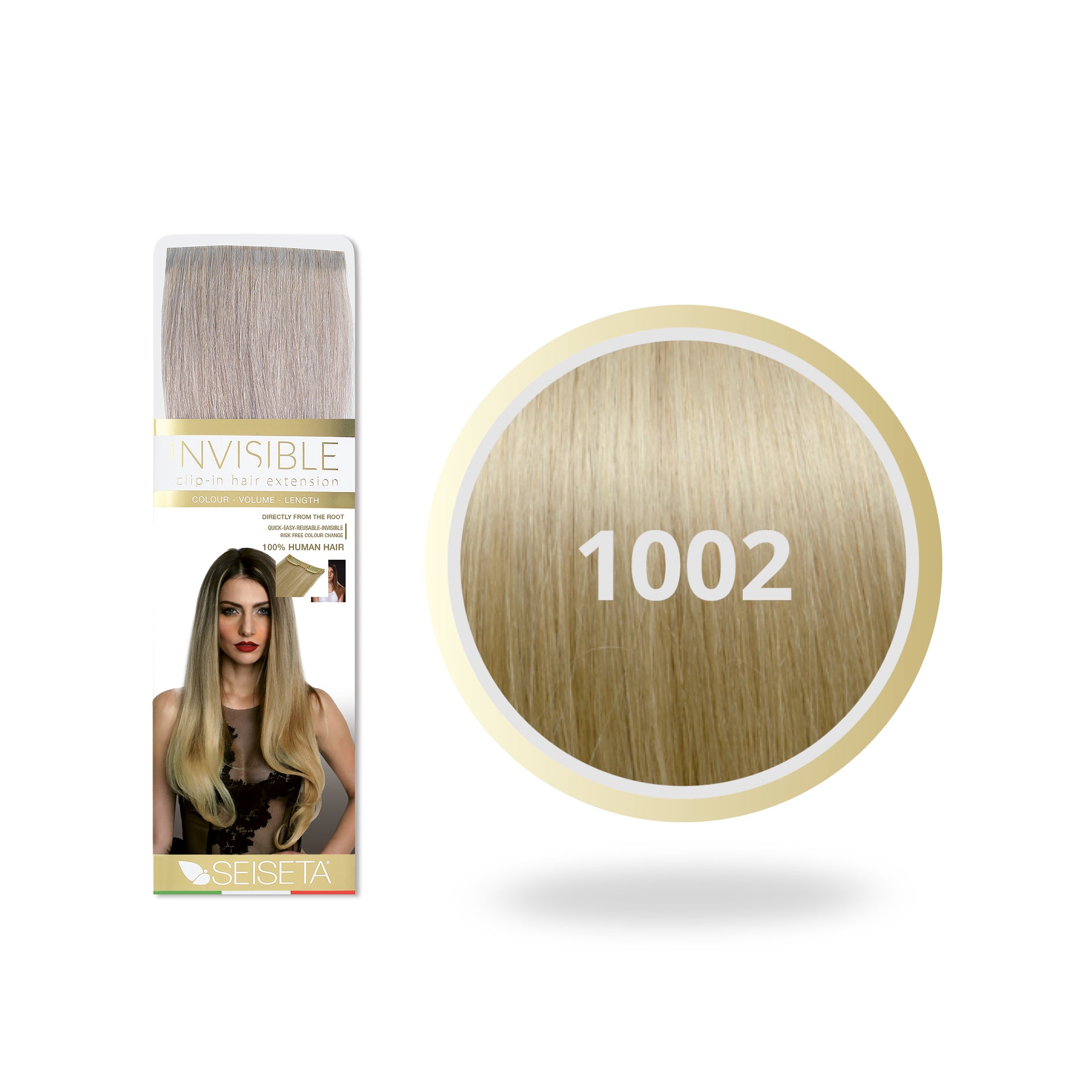INVISIBLE CLIP-IN 1002/PLATINA ASBLOND