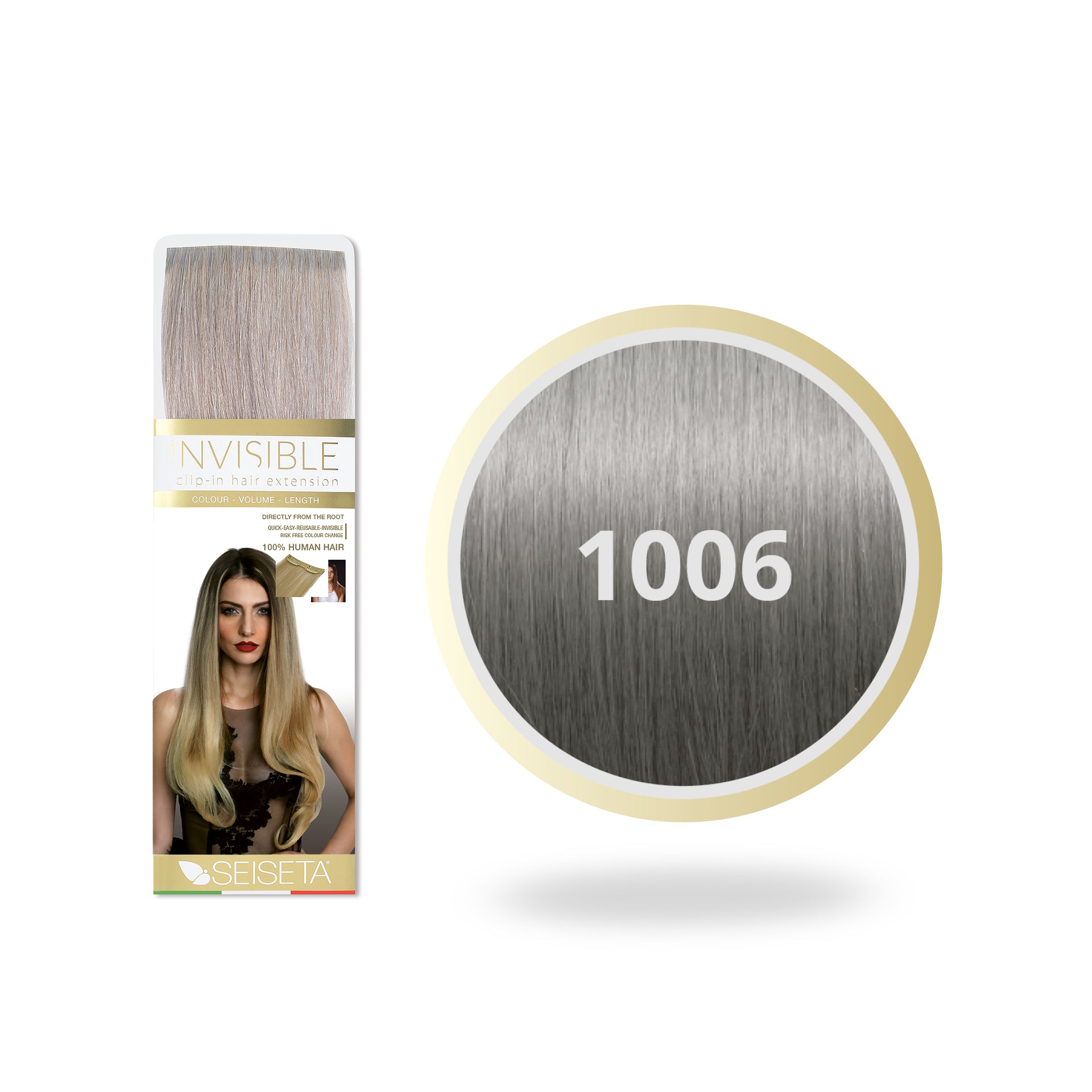 INVISIBLE CLIP-IN 1006/ZILVER