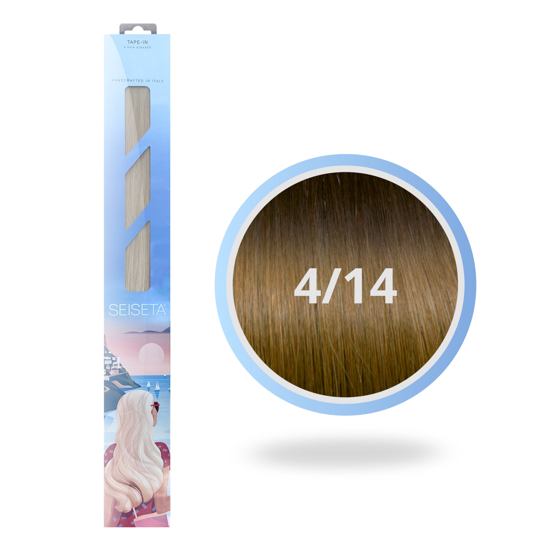 Ombre Tape-In 50 cm 4/14 Dark Chestnut Brown/Blonde