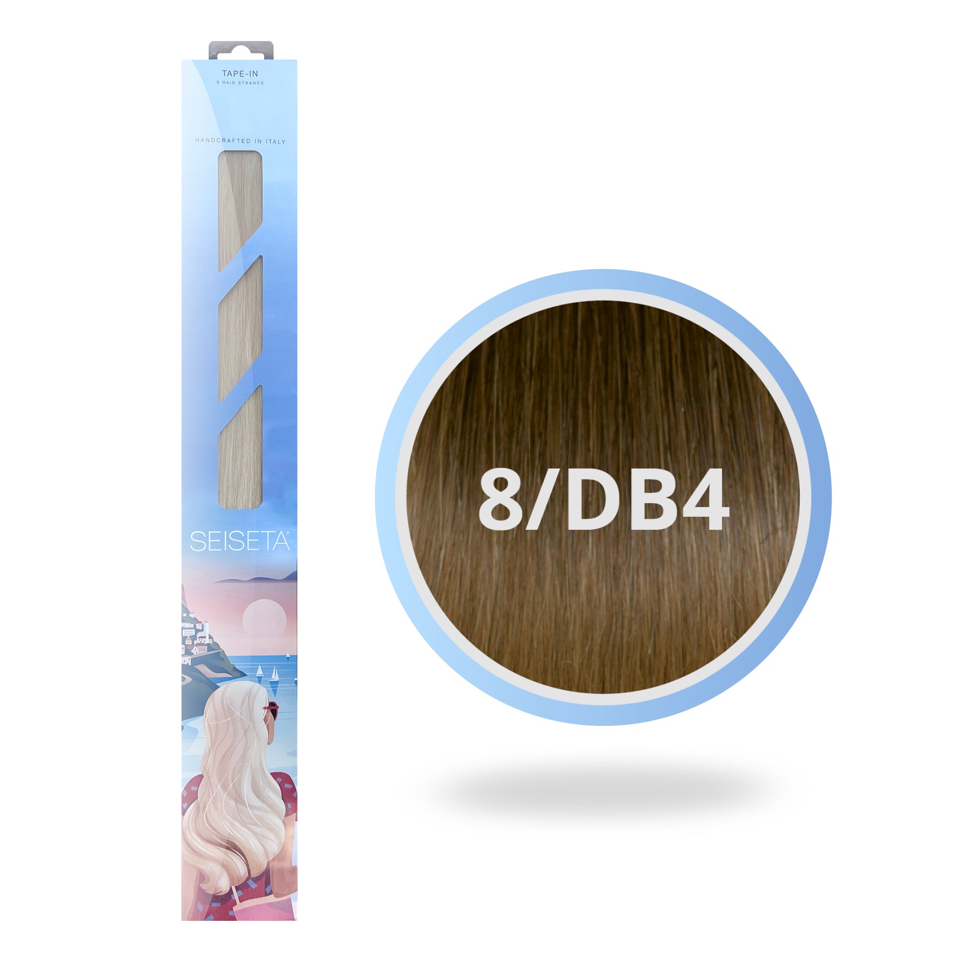 Ombre Tape-In 50 cm 8/DB4 Natural Dark Blonde/Gold