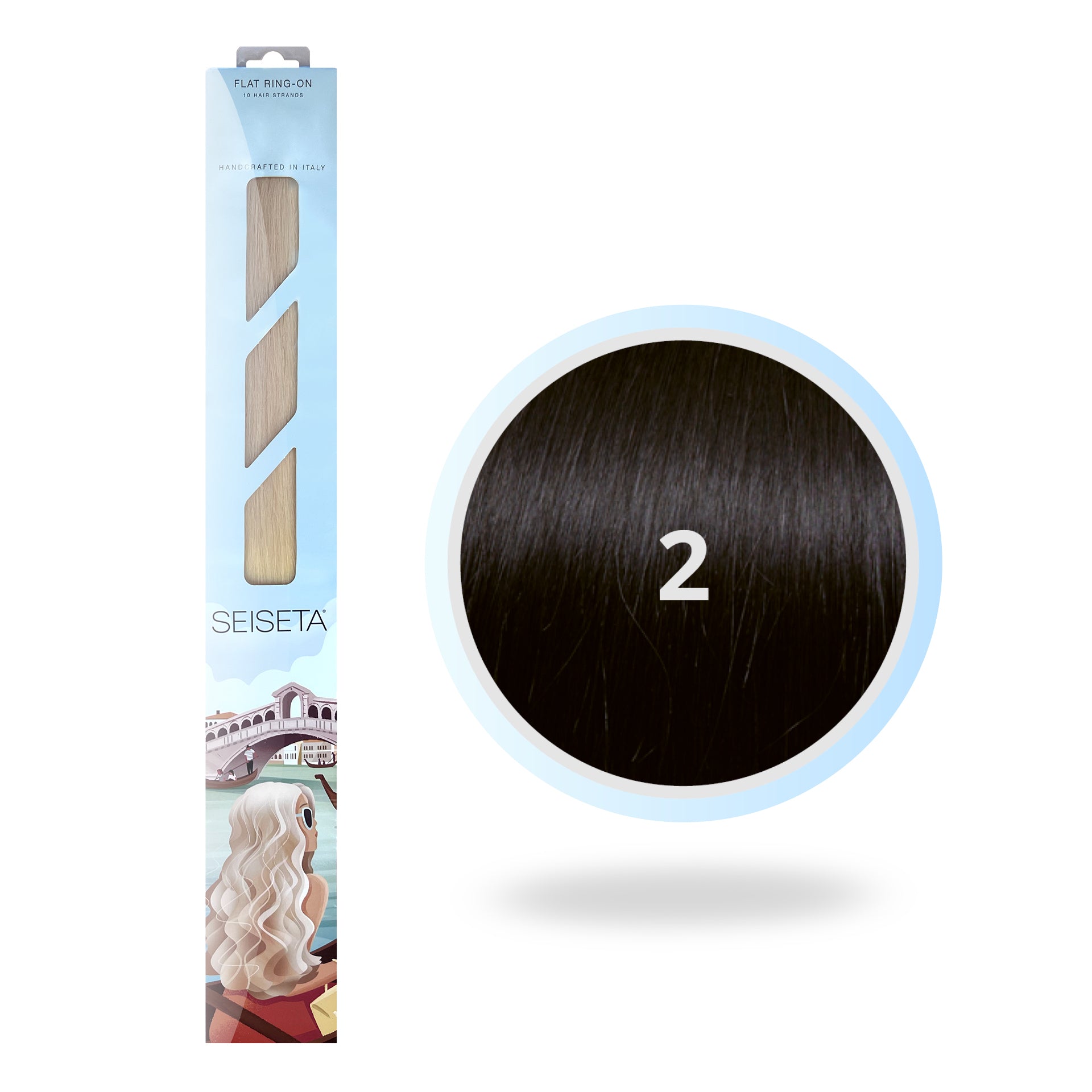 FLAT RING-ON 50 CM 2/DONKERBRUIN