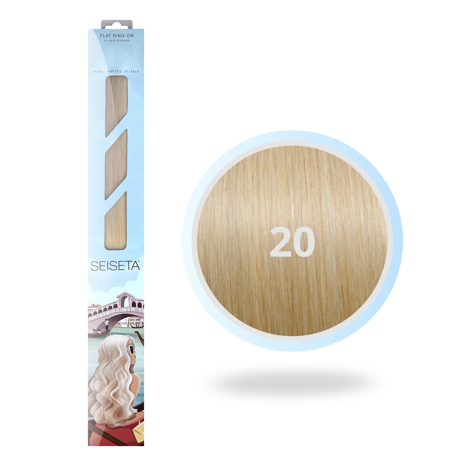 FLAT RING-ON 50 CM 20/LICHTBLOND