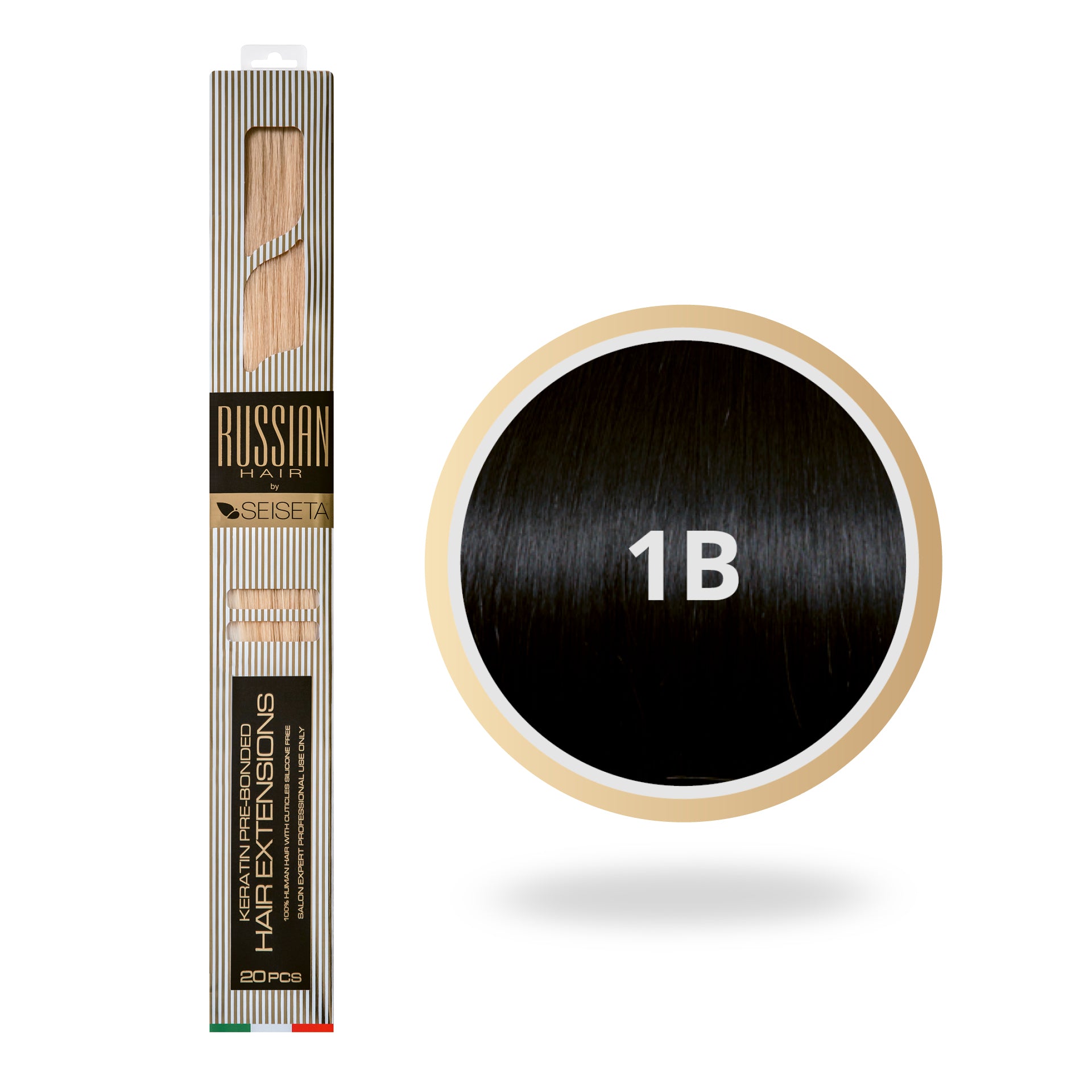 RUSSIAN HAIR EXTENSIONS 1B/ZWART