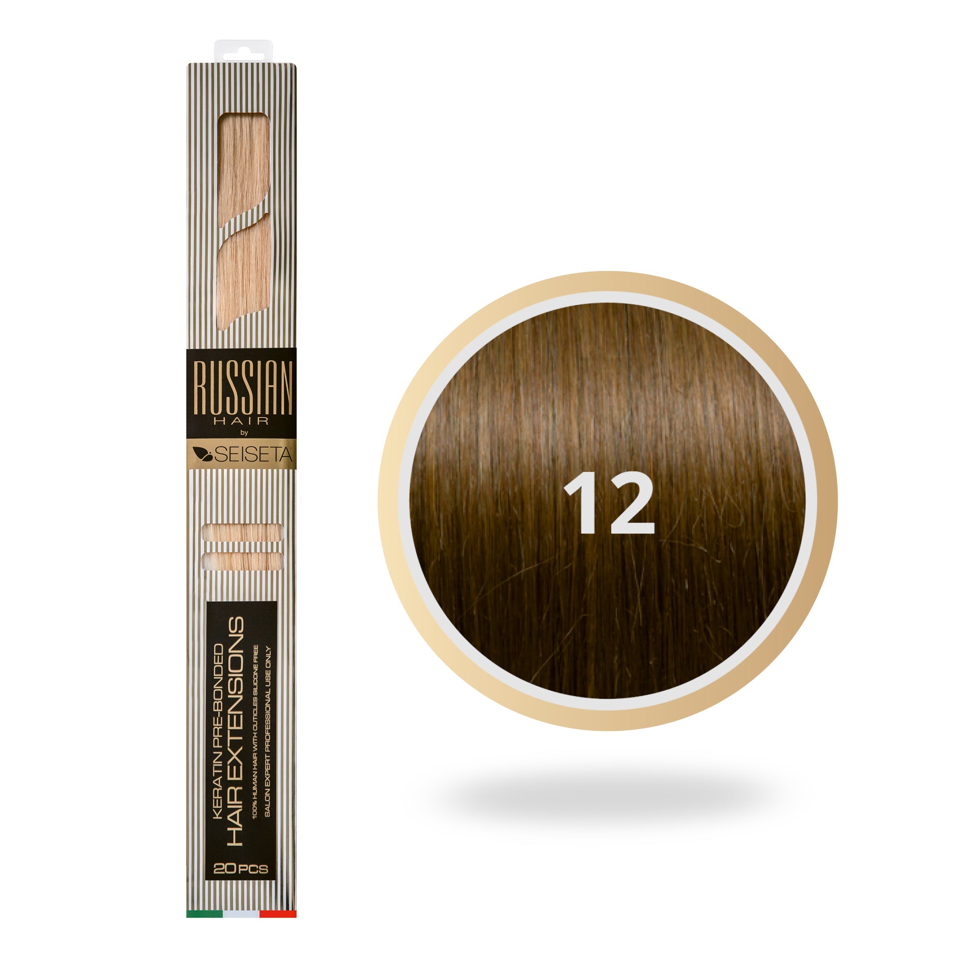 RUSSIAN HAIR EXTENSIONS 12/DONKER GOUDBLOND