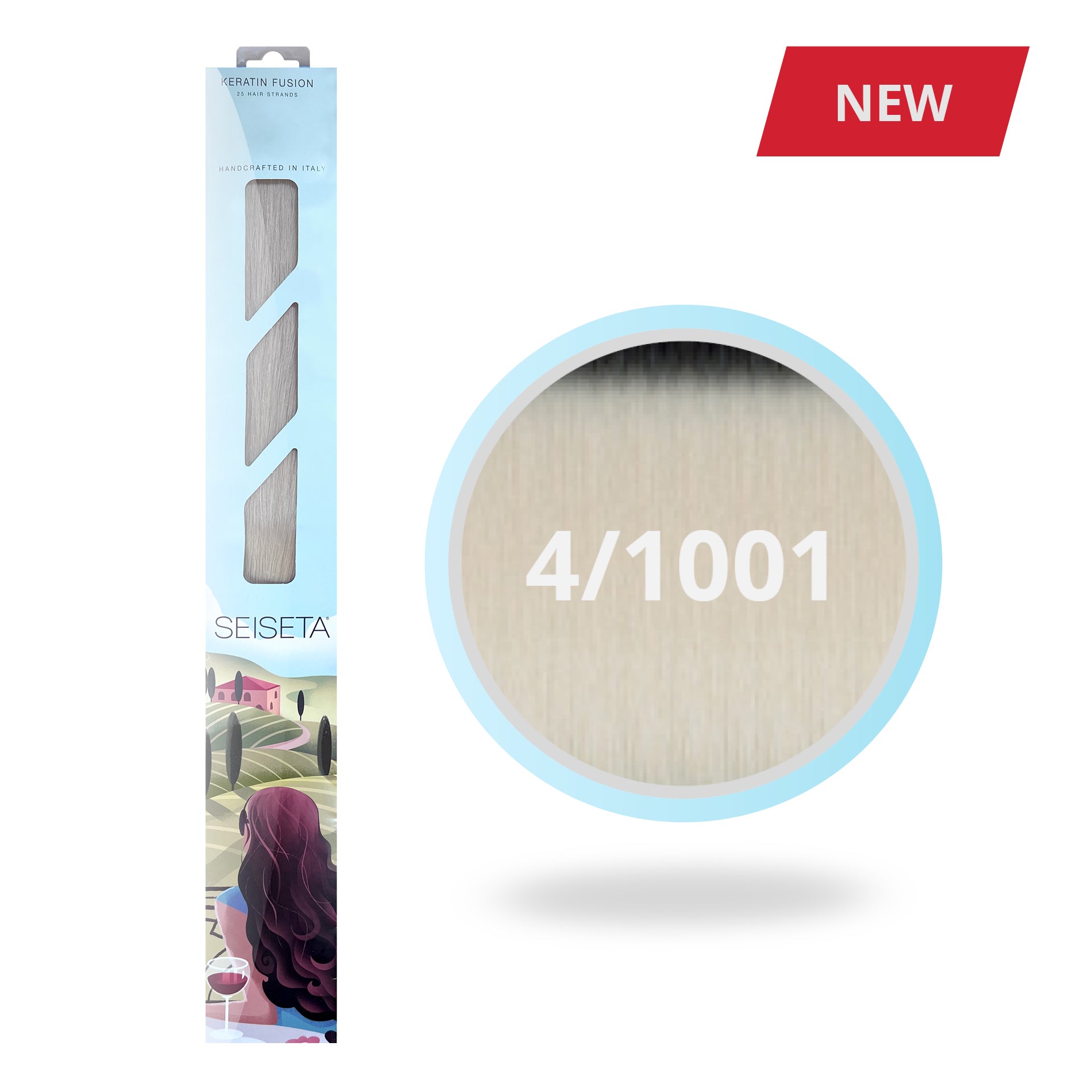 Keratin Fusion Rooted 4/1001 - Bruin/Platinablond