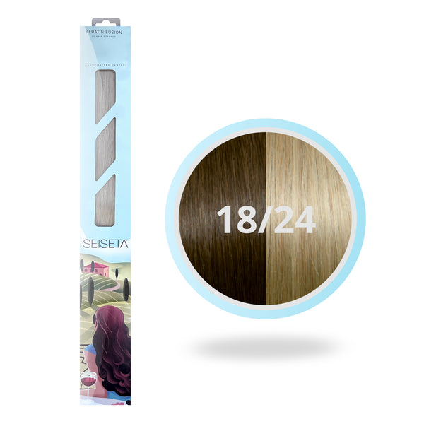 Keratin Fusion 18/24 - Bruin/Intens Asblond