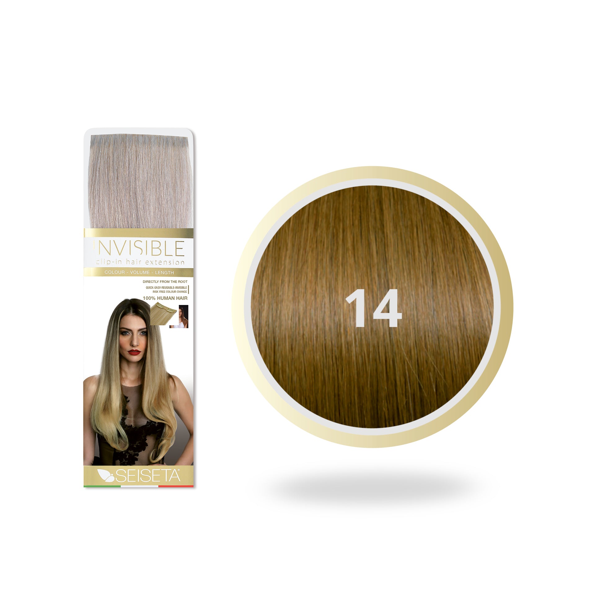 Seiseta Invisible Clip-In 14/Blond