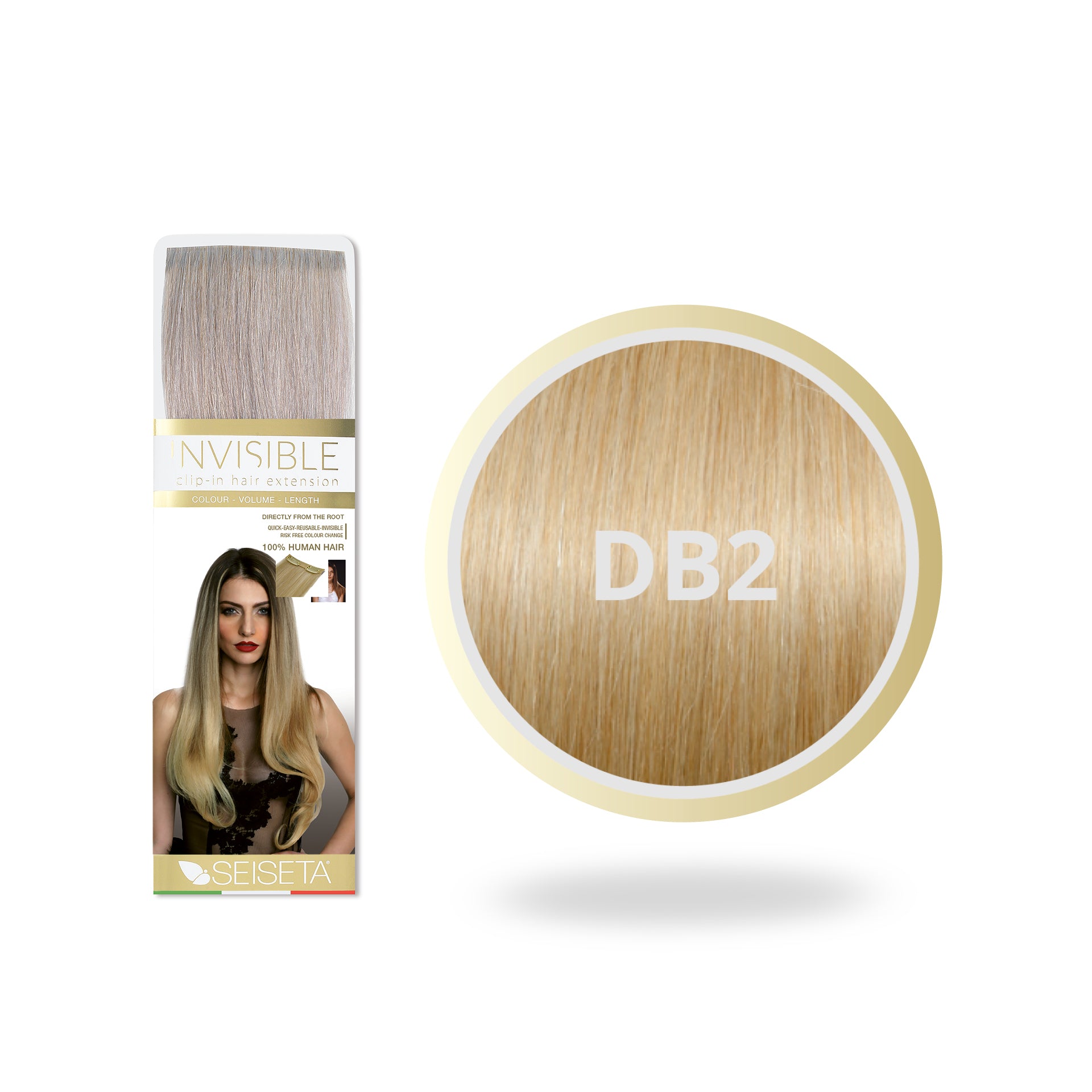 Seiseta Invisible Clip-In DB2/Licht Goudblond