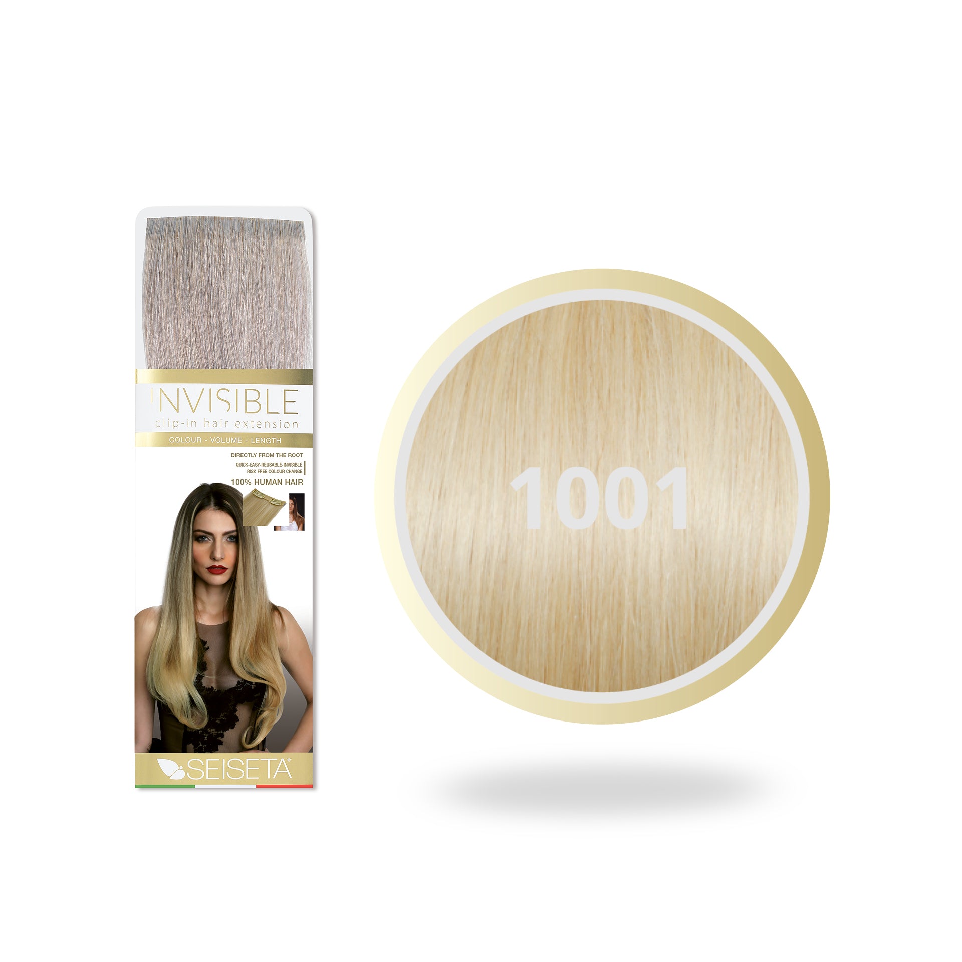 Seiseta Invisible Clip-In 1001/Platinablond