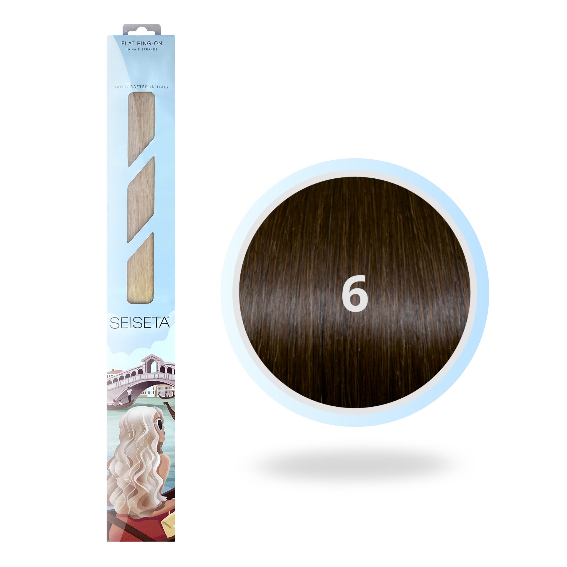 Flat Ring-On 50 cm 6/Chocoladebruin