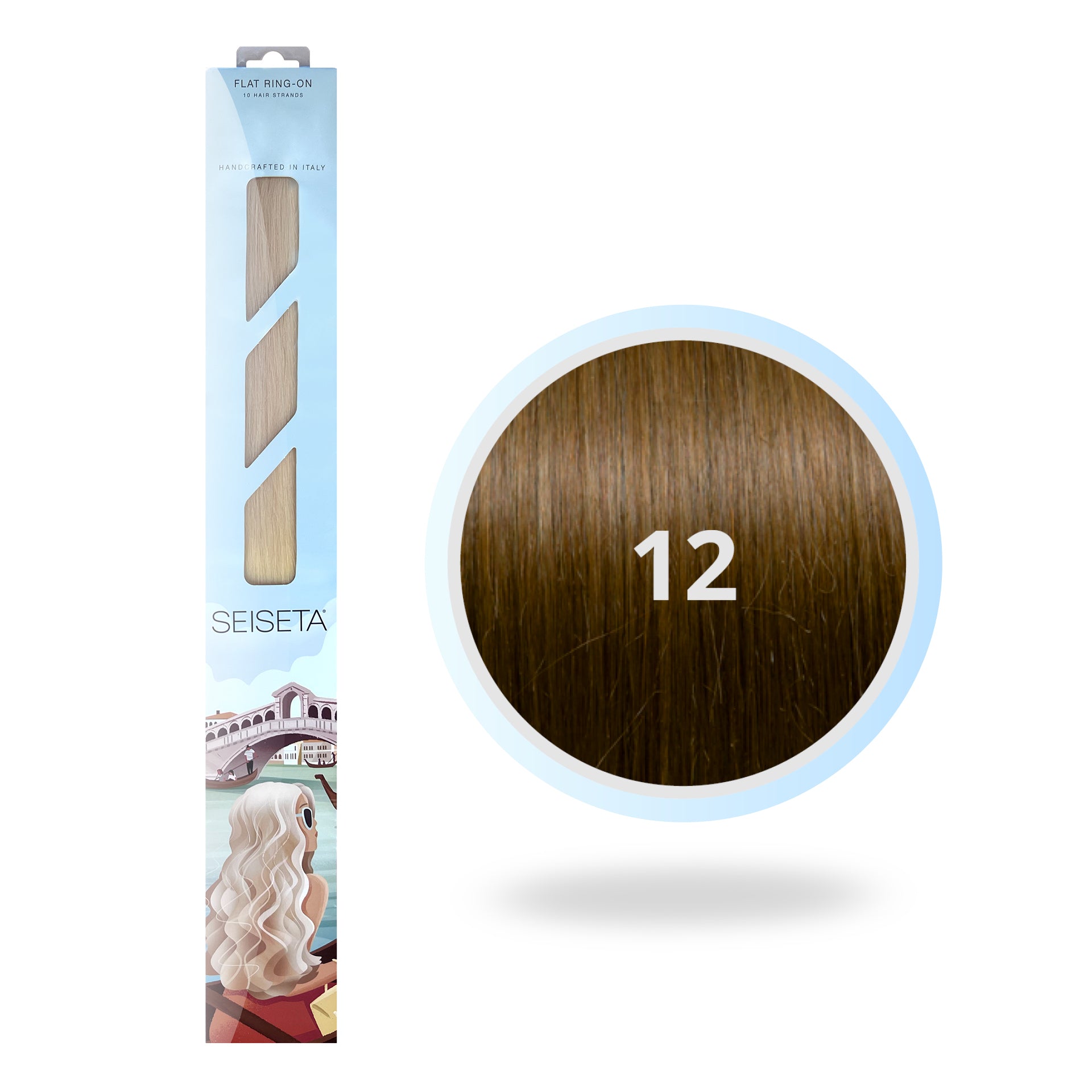 Flat Ring-On 50 cm 12/Donker Goudblond