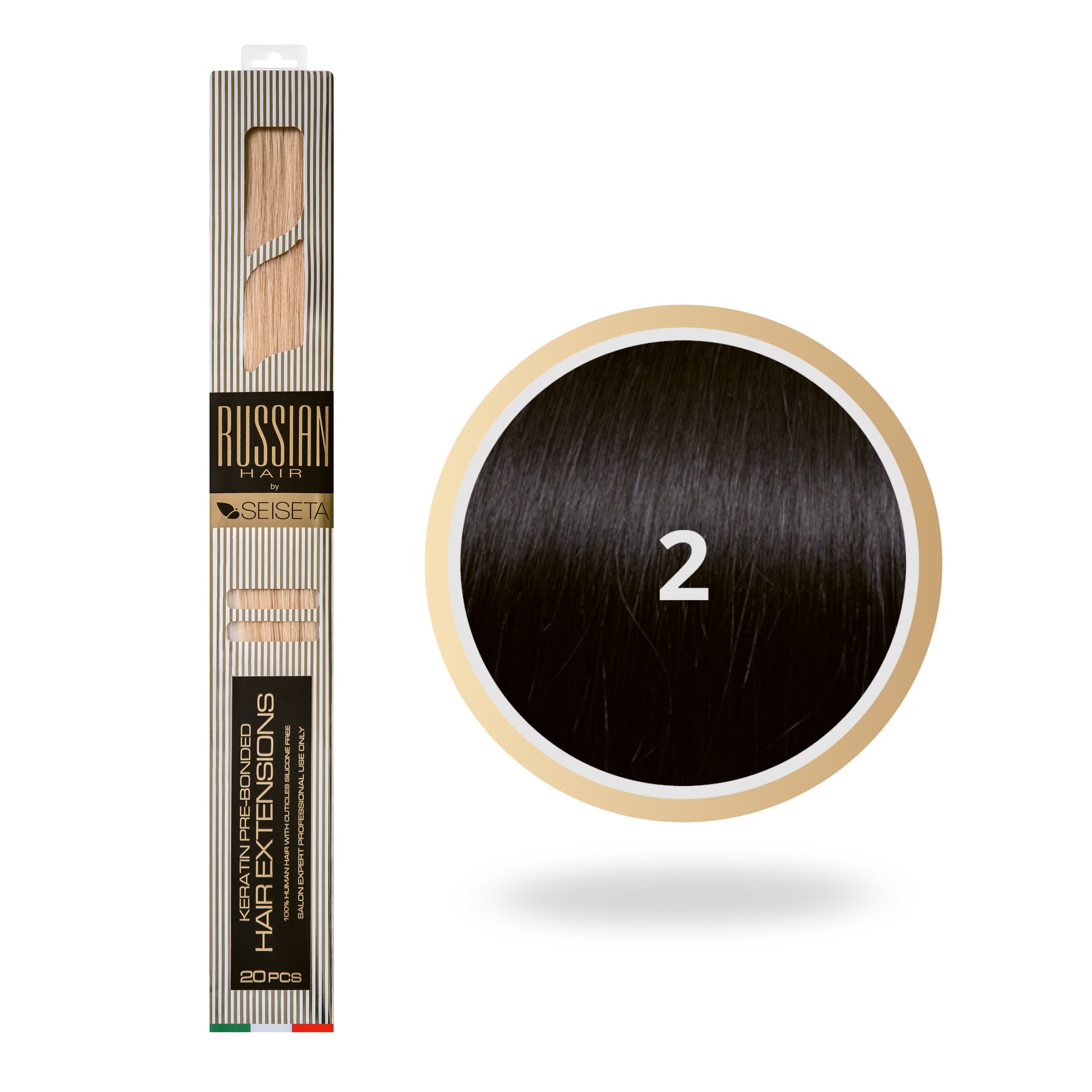Russian Hair Extensions 2/Dark Brown