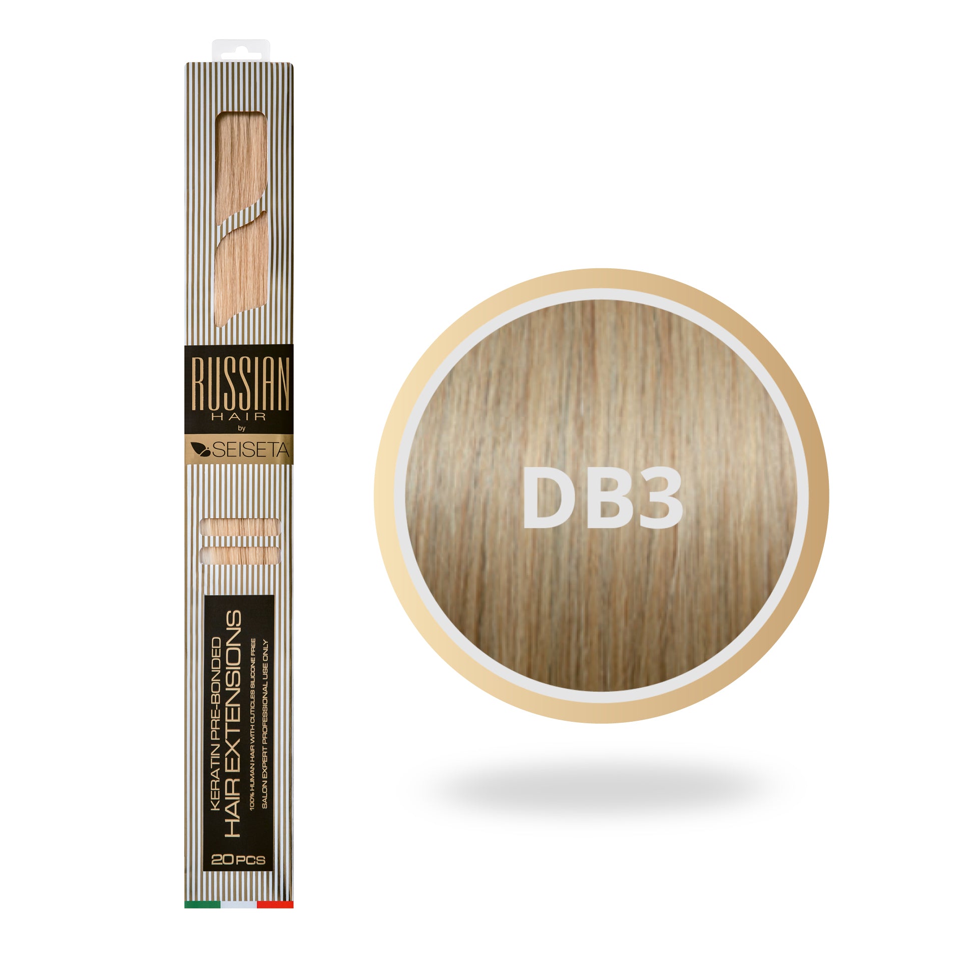 Russian Hair Extensions DB3/Gold Blonde