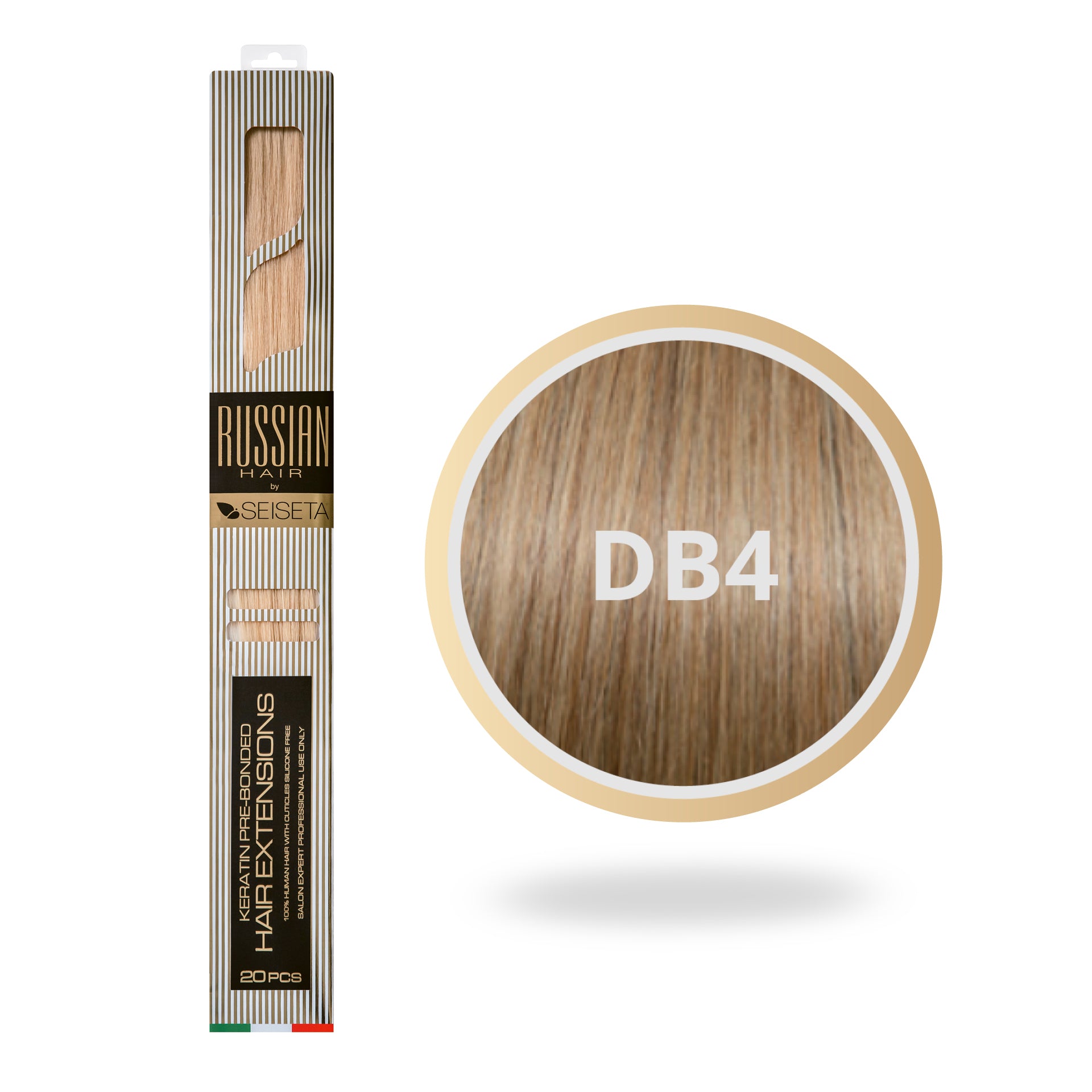 Russian Hair Extensions DB4/Gold