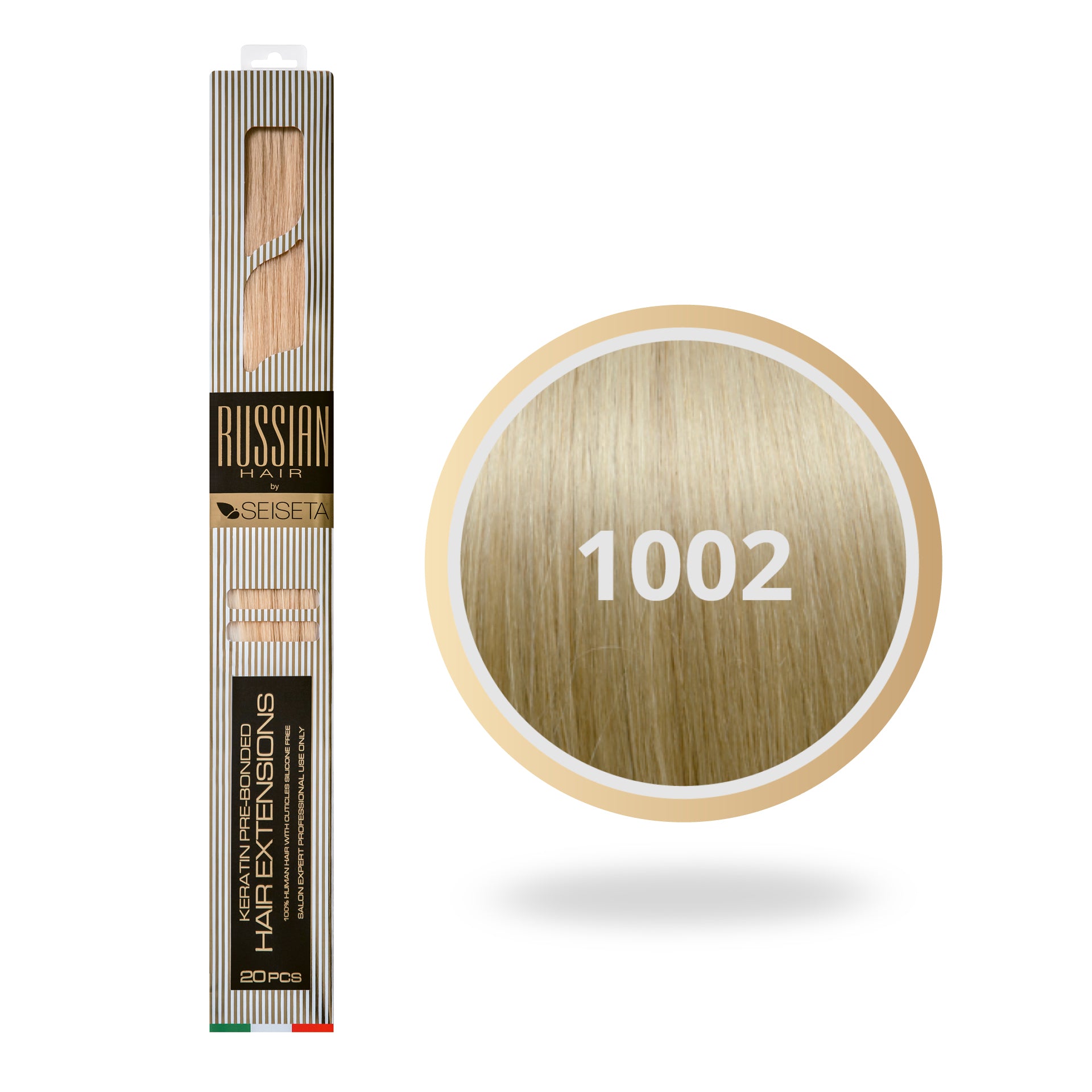 Russian Hair Extensions 1002/Platinum Ash Blonde